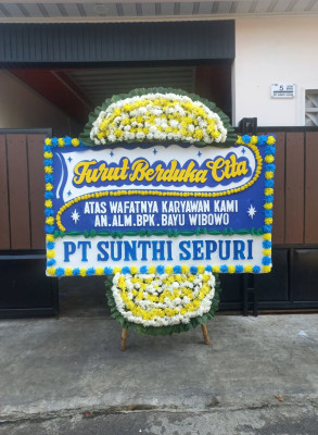Papan Bunga Duka di Tetap